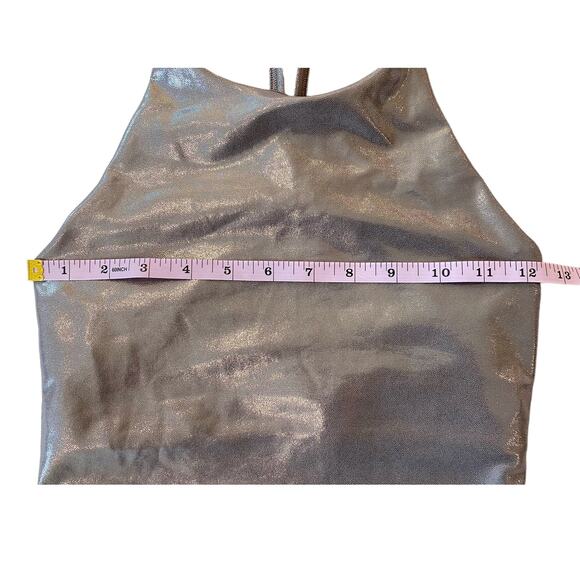 Old Navy Active Powersoft Champagne Sparkle Sports Bra Womens Size XS - Picture 5 of 6